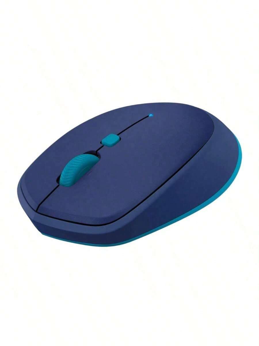 DEMTECH Portable Blue Wireless Mouse With Universal Bluetooth Connection, Compatible With Computers, Laptops And Tablets, Ergonomic Design For Right-Handed Users, High-Precision Optical Sensor With 1000 DPI - View 1