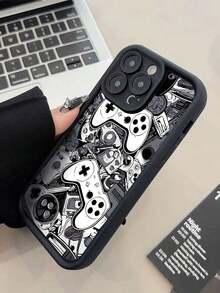 [Se EnvíA Localmente][Se EnvíA Localmente]1 Pieza Nuevo Estuche De TeléFono A Prueba De Golpes De TPU Con Textura De Consola De Juegos Y Borde Grueso, Compatible Con Apple  16/16 Pro Max/16 Pro/16/16 Plus, 11, 15 Pro Max, 14 Pro Maxfundas fundas - Color 1 - Ver 2