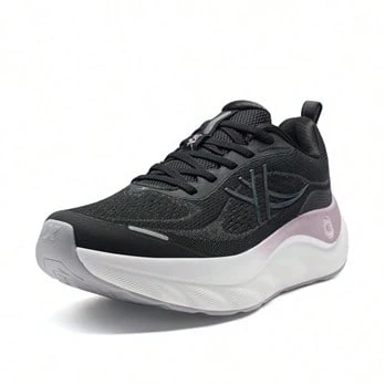  XTEP Cloud Wing 3 Women's Running Shoes, Summer New Cushioned Lightweight Breathable Mesh Sneakers, Black