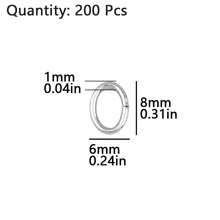 200pcs Stainless Steel Oval Closed Jump Rings, DIY Jewelry Making Supplies For Necklace, Earrings, Accessories, Beading Craft - DIY Stainless Steel Closed-end Ring - View 15