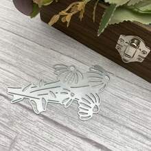 Bouquet Metal Die Cuts,Merry Christmas Flower Chrysanthemum Cutting Dies Cut Stencils DIY Scrapbooking Decorative Embossing Paper Scrapbooking Card Making, Silver - Mc703 - View 3