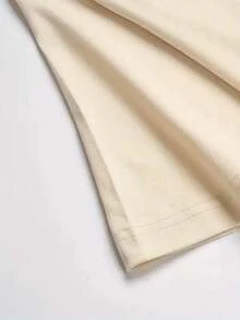Kaos Pria Kasual Retro Motif Abstrak Matahari Lengan Pendek Longgar dengan Bahu Jatuh - Aprikot - View 5