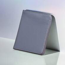 1-Piece Simple Style PU Leather Men's Card Holder Mini Wallet| Vertical ID And Credit Card Holder With A Coin Pocket, Solid Color Lining And Multiple Card Slots, An Ideal Gift For Valentine's Day, Christmas, Father's Day, And Other Men's Holidays - Màu nâu (lớp gỉ) - Xem 5