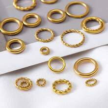 20 buah Cincin Lompat Tertutup Stainless Steel, Konektor Cincin Putar Cocok untuk Aksesoris Pembuatan Perhiasan DIY - Cincin baja tahan karat - View 5