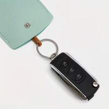 Creative Pull-Out Style Key Holder, Fashionable PU Leather Car Key Pouch, Portable Large Capacity Key Organizer For Women - Multicolor - View 7
