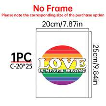 1/6 Stücke/Set LGBTQ+ Pride Leinwand Poster, Regenbogen-Themen Wandkunst Dekoration, lebendiges mehrfarbiges Design, mit den Zitaten "Happy Pride", "Love Is Love", "Love Is Never Wrong", Gleichberechtigung & Inklusion Heimdekoration, Gemälde, moderne Pride Month Wanddekoration, Wohnzimmer Schlafzimmer Apartment Ästhetik Ornament, minimalistischer Regenbogen-Muster, Innenraum Wandbehang Kunst, optional mit Rahmen - Mehrfarbig - Übersicht 28