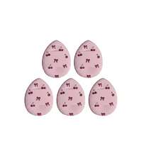 5/10/15/30pcs Mini Triangle Makeup Sponges, Cherry Bow Pattern, Waterproof PU Material, Suitable For Foundation And Concealer, Fit For All Skin Types, Makeup Sponges For Women - Multicolor - View 9