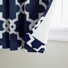TOWN and COUNTRY Everyday - Cortinas de satén de satén para interiores oscurecimiento de habitación ojales en la parte superior eficiencia energética juego de 2 52 x 96 pulgadas azul melocotón - Azul Peacoat - Ver 3