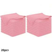 1/5/10/20/30/50pcs Kitchen Towels, Super Absorbent Microfiber Light Pink Cleaning Cloths Set, Soft And Durable Towel Fabric For Cleaning Glass, Cooking Counters, Pots, Bowls, Faucets - Pink - View 6