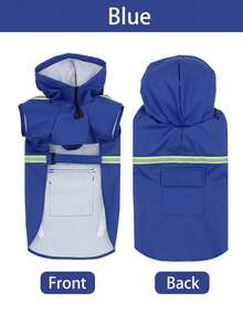 Áo mưa cho thú cưng, Áo mưa hai chân kiểu áo choàng, Áo khoác mưa chống thấm nước cho chó cỡ vừa và lớn với sọc phản quang và mũ trùm đầu, Dùng được quanh năm cho chó và mèo, Thích hợp cho các giống chó Teddy, Bichon, Corgi, Schnauzer, West Highland Terrier, Miniature Dachshund. - Nhiều màu - Xem 16