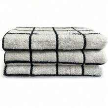 100% Cotton Terry Towelling Tea Towel - Prestige - 黑色格子 - 查看 7