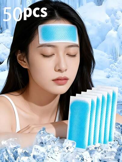 20 piezas Parches de gel de enfriamiento de larga duración, multisize, enfriamiento instantáneo para el verano, adecuado para deportes al aire libre, oficina, estudio, fiebre y golpe de calor, artículo portátil esencial para estudiantes, atletas y adultos en verano. - Hecho de material de gel duradero, adecuado para el verano, uso diario y cuidado de ancianos, paquete de hielo desechable imprescindible, parches calmantes con diseño de enfriamiento amigable con la piel.