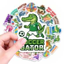50pcs Cartoon Crocodile Funny Stickers, Waterproof Creative Stickers For Decorating Planners, Skateboards, Notebooks And Water Bottles - 50 Cartoon Crocodile Fun Stickers - View 8