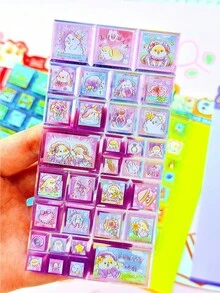 3D贴纸 | 完美适用于智能手机、泰迪熊、时尚水杯、相机等。这些可爱的卡通风格贴纸具有Guka标志性的“不可逆转的魔法”炫酷闪光效果，设计甜美可爱。 - 彩色 - 查看 13