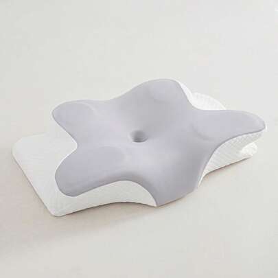 Almohada de cuello con forma de cuerno de buey de espuma de memoria con funda, almohada de cuerno de buey de buen soporte, almohada de avión, almohada de mariposa