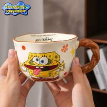 SpongeBob SquarePants 海绵宝宝官方马克杯系列，包括杯子、马克杯、牛奶杯、咖啡杯，采用耐热陶瓷材质，海绵宝宝IP图案，多种颜色可选，是节日礼物、家庭聚会用品、乔迁礼物、宿舍杯、抹茶碗的理想之选。大容量保温手柄，适用于微波炉，适合居家和户外使用。 - 彩色 - 查看 5