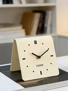 1pc Creative Small Desk Clock, Modern Design Desktop Decor, Silent Clock, Student Bedroom Bedside Clock, Student Classroom Office Desk Decoration, Home Living Room Bedroom Wall Clock - Dial Clock - View 6