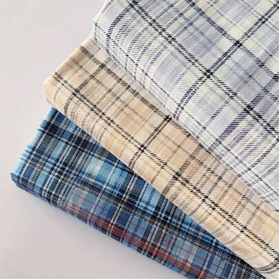 1 yard (ca. 90 cm) katoenen stof met retro ruitpatroon, geschikt voor het zelf maken van shirts, jurken, tops en uniformen in JK-stijl. Verkrijgbaar in 3 kleuren. Naaimateriaal.