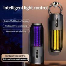 OBOVAY Repelente electrónico de mosquitos, para uso en interiores y exteriores, con función de temporizador, lámpara repelente de mosquitos con luz azul apta para jardín y patio, alimentada por USB, versión con enchufe - multicolor - Ver 4