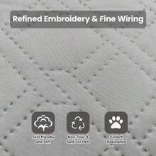 Extra Large Cat & Dog Cooling Mat! Washable Large Dog Cooling Bed + Cat Cooling Mat, Suitable For Extra Large Pets, All Season Use, Warm In Winter & Cool In Summer, Cat & Dog Bedding, Suitable For All Pet Sizes, 5 Sizes Available - Grey - View 4