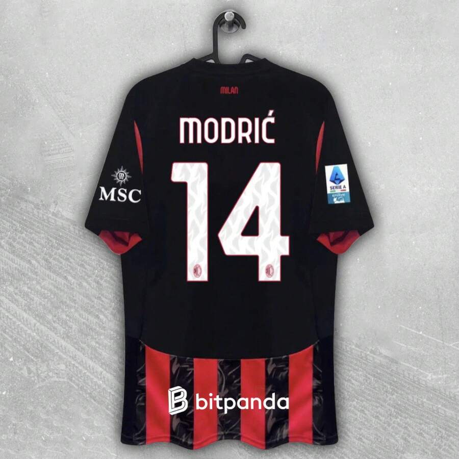 Men's#14 Modric Black Red Detail Soccer Jersey, Quick Dry Sportswear - Default - View 1