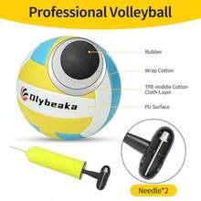 Linlin Stationery Store  32ft Portable Outdoor Volleyball Net Set For Backyard Beach With Adjustable Poles Durable Soft PU Volleyball And Pump Carry Bag - Easy Set Up And Durable - Black - View 6