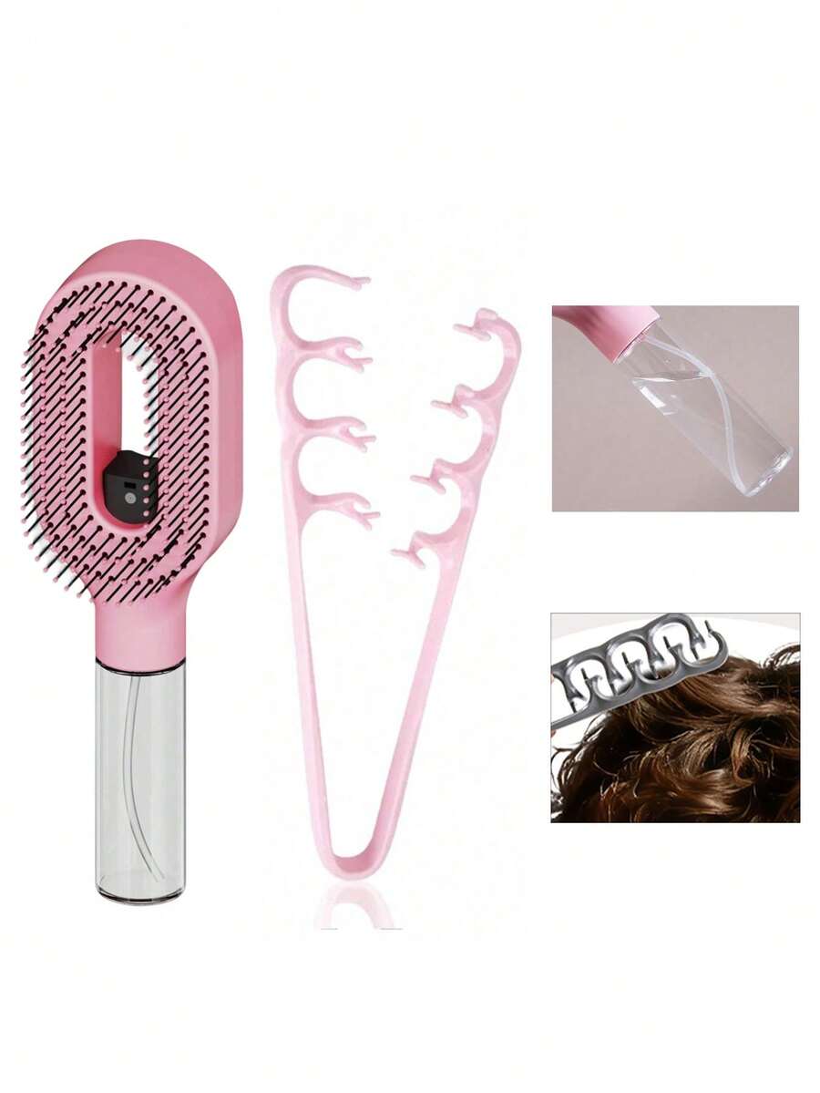WANMEI Spray Hair Brush & Root Lifter Set, 2-In-1 Wet Hair Styling Kit, Quick Dry Scalp Massage Comb For Fluffy High Top & Frizz Control, Perfect Hair Care Gift For Women
