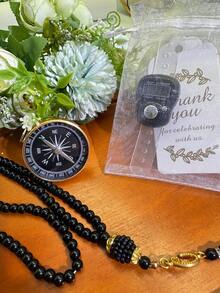 5-In-1 Holiday Gift Set: Electronic Ring Counter, Compass, Faux Pearl, Wedding Greeting Card, Gift Bag Packaging, Ideal For Holiday Gifts - 5-in-1 Set - View 4