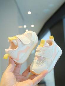 1 par de zapatillas casuales de lona con estampado de animales de dibujos animados y cierre de , con estampado de panda y conejo, adecuadas para la vida diaria y el juego al aire libre. [Seleccione el tamaño según la medición real en cm] - Rosa - Ver 6