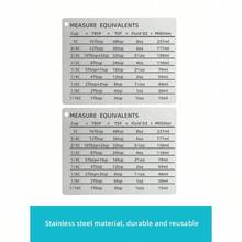 1pc Measurement Conversion Chart Refrigerator Magnet, Baking Measuring Cups Scale Plate Accessories Professional Kitchen Measurement Conversion Chart For Cups Best Gifts Birthday Graduation - 銀 - 查看 3