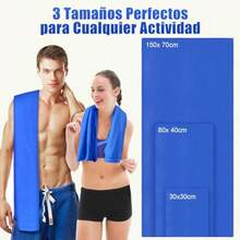 SAN KARA Toallas Deportivas de Microfibra 3 PCS - Toallas Microfibra Secado Rápido Ligeras para Viaje Playa Natación Yoga y Gimnasio - Azul - Azul - Ver 4