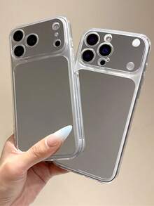 Clear Transparent Glossy Mirror Phone Case Compatible WIth IPhone 17Pro Max 17Pro 17 16Pro Max 16Pro 15Pro Max 15Pro 13 12 11 Pro Max 14 Pro 16 15 14 13 12 11 Shockproof Lens Protective Back Cover - Clear - View 7