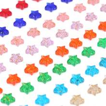 100颗洋葱粉星形亚克力珠，DIY首饰制作材料，适用于项链、手链、耳环等手工制作 - diy亞克力串珠 - 查看 4