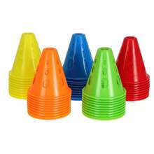 10pcs Hollow Windproof Mini Roller Skating Barriers, Marker Cones, Obstacle Cones, Football/Basketball Training Equipment, Thick Durable Roller Skating Obstacle Poles, Professional Training Use - Multicolor - View 6