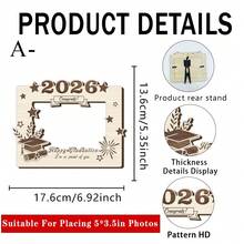 1/2pcs 2026 Graduation Cap Wooden Photo Frame, Modern Desktop Display Stand, Suitable For Graduation Photos, Perfect Graduation Party Decor And Commemorative Gift - Picture Frame - View 11
