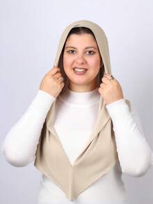 1件装速戴三角头巾，一体式系带设计，快速佩戴不滑落，无需内衬帽，适合日常佩戴、祈祷和外出。 - Triangular Instant Hijab - 查看 16