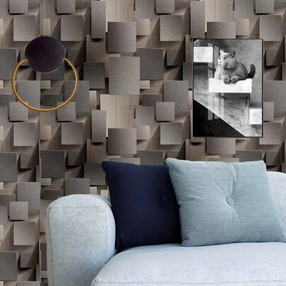 1 Roll 3D Vertical Striped PVC Peel And Stick Wallpaper, 17.7inX39.3/118.1/196.8/393in, Waterproof Removable Vinyl Wall Paper For Bedroom, Living Room, TV Backdrop, Holiday Party, Influencer Livestream