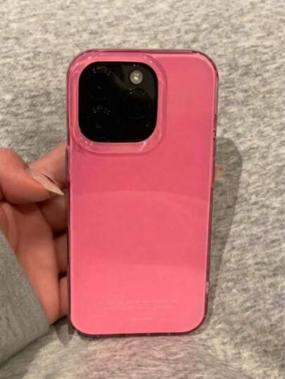 1 Cute Simple Solid Color Shockproof Phone Case For IPhone 17/16/15 Pro Max/13/14/12 Pro Plus/11, Stylish Candy Color Protective Cover