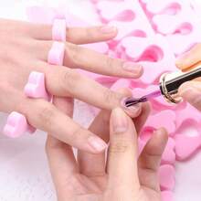 50/100 piezas Separadores de dedos de esponja para arte de uñas, adecuados para la aplicación de esmalte de uñas - Kit premium de herramientas para pintar y pulir uñas, rosa, suministros para uñas, herramientas para uñas, herramientas de arte de uñas, regreso a la escuela, uñas, herramientas para uñas postizas - Opcional 1 pieza pincel para uñas para usar - A - Ver 9