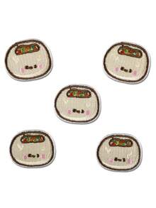 5 miếng vá vải thêu hình Onigiri dễ thương, họa tiết thực phẩm, chất liệu polyester, có thể ủi/may, dùng làm đồ thủ công DIY cho quần áo, túi xách, giày dép, rèm cửa, mũ, phụ kiện trang trí nhà cửa. - 5 viên cơm nắm - Xem 7