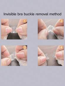 3/2/1pc Reusable Adhesive Silicone Bra, Invisible Push Up Backless Strapless Bra, Self-Adhesive Invisible Bra For Wedding Dresses, Backless Outfits - Apricot - View 10