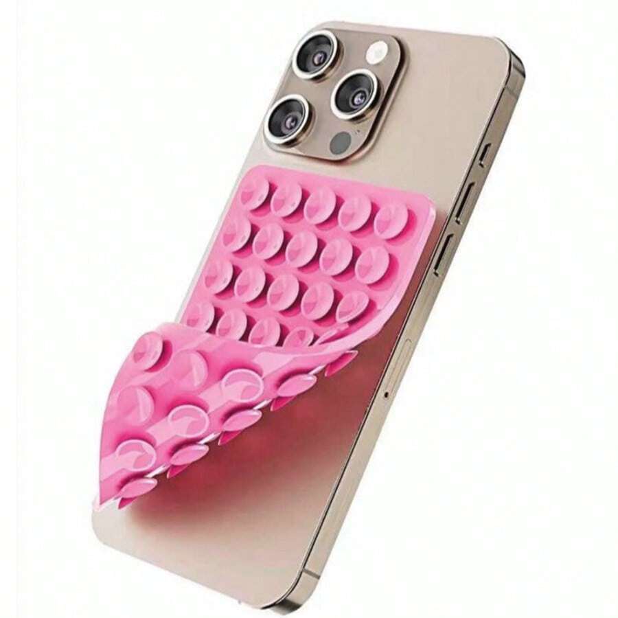 1pc Silicone Anti-Slip Suction Cup, 80pcs Silicone Suction Cup Pads, Phone Anti-Stick, Power Bank Suction Cup, Suitable For IPhone, Android Phones, Birthday Gift, Phone Holder For Family And Friends, Phone Accessories - Single - View 1