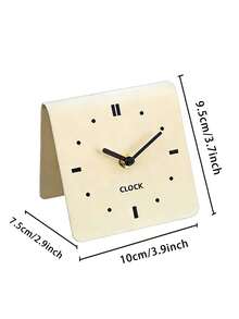 1pc Creative Small Desk Clock, Modern Design Desktop Decor, Silent Clock, Student Bedroom Bedside Clock, Student Classroom Office Desk Decoration, Home Living Room Bedroom Wall Clock - Dial Clock - View 12