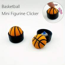 Sports Series Basketball Desktop Ornament, Relax Stress Ball Doll, Relax Clicker, PLA Material, Collector's Item, Suitable For Desktop Ornament/Computer Ornament, Keychain Pendant/Home Decor, Mini Ornament, Perfect Ideal Gift For Men And Women - 1PC - 查看 4