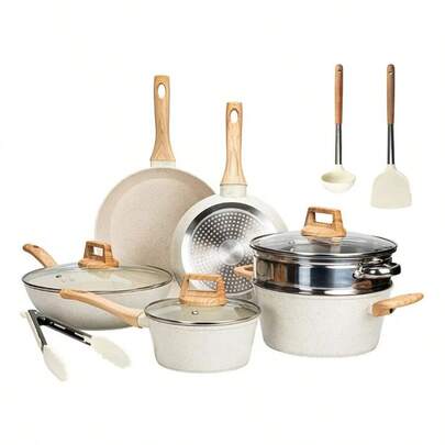 Batería de Cocina Juego de Sartenes Antiadherentes – Cocina Saludable y Eficiente con Diseño Modernoa