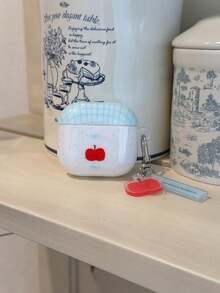 Ốp bảo vệ màu đỏ loang lổ hình quả táo, tương thích với Pro 3, 4, chống ồn chủ động, tương thích với Apple Pro thế hệ thứ 3, Pro 2. - Đỏ - Xem 12