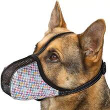 Convient pour la muselière des petits chiens. Muselière en filet d'air douce anti-morsure, anti-mâchage, anti-aboiement, réfléchissante et ajustable avec une couverture complète pour le toilettage et le nettoyage - Multicolore - Voir 22