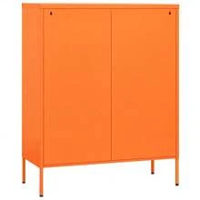 vidaXL Kommode Orange 80x35x101,5 Cm Stahl - Yellow - View 5
