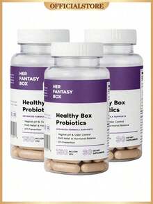 Healthy Box Probiotics – 150B CFU – Supports Vaginal PH, Odor Control, PMS & UTI – 30 Caps – Hormonal Balance - 3 chai - Xem 6