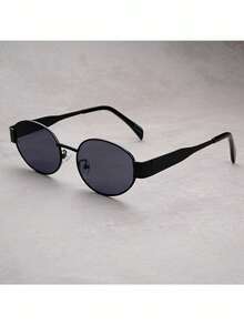 Retro European Style Small Oval Glasses, Unisex, Suitable For Y2K Era, Can Be Worn Daily, Street Style, Vacation, Casual, Beach Outfit, Women's Accessories And Clothing Accessories - Multicolor - View 3